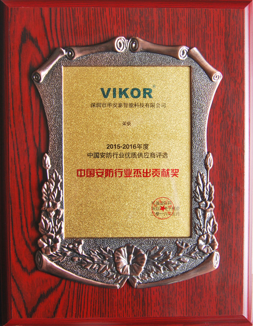 2015-2016年度中国安防行业杰出贡献奖